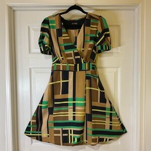 The Webster Miami Target Art Deco Green Wrap Dress Size Medium